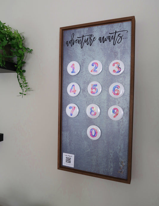 Water Color Numbers- Set of 10