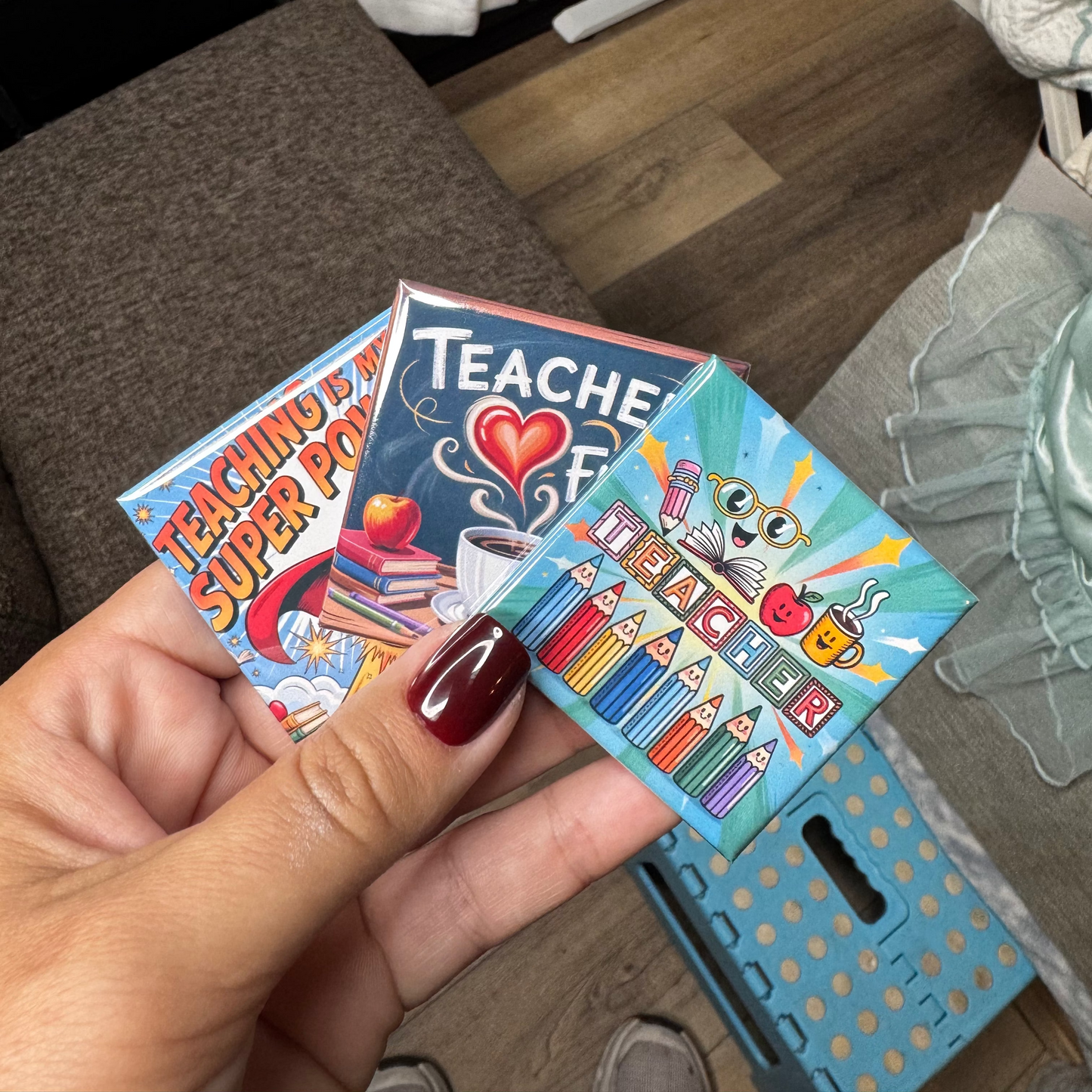 SQUARE Custom Button Magnets